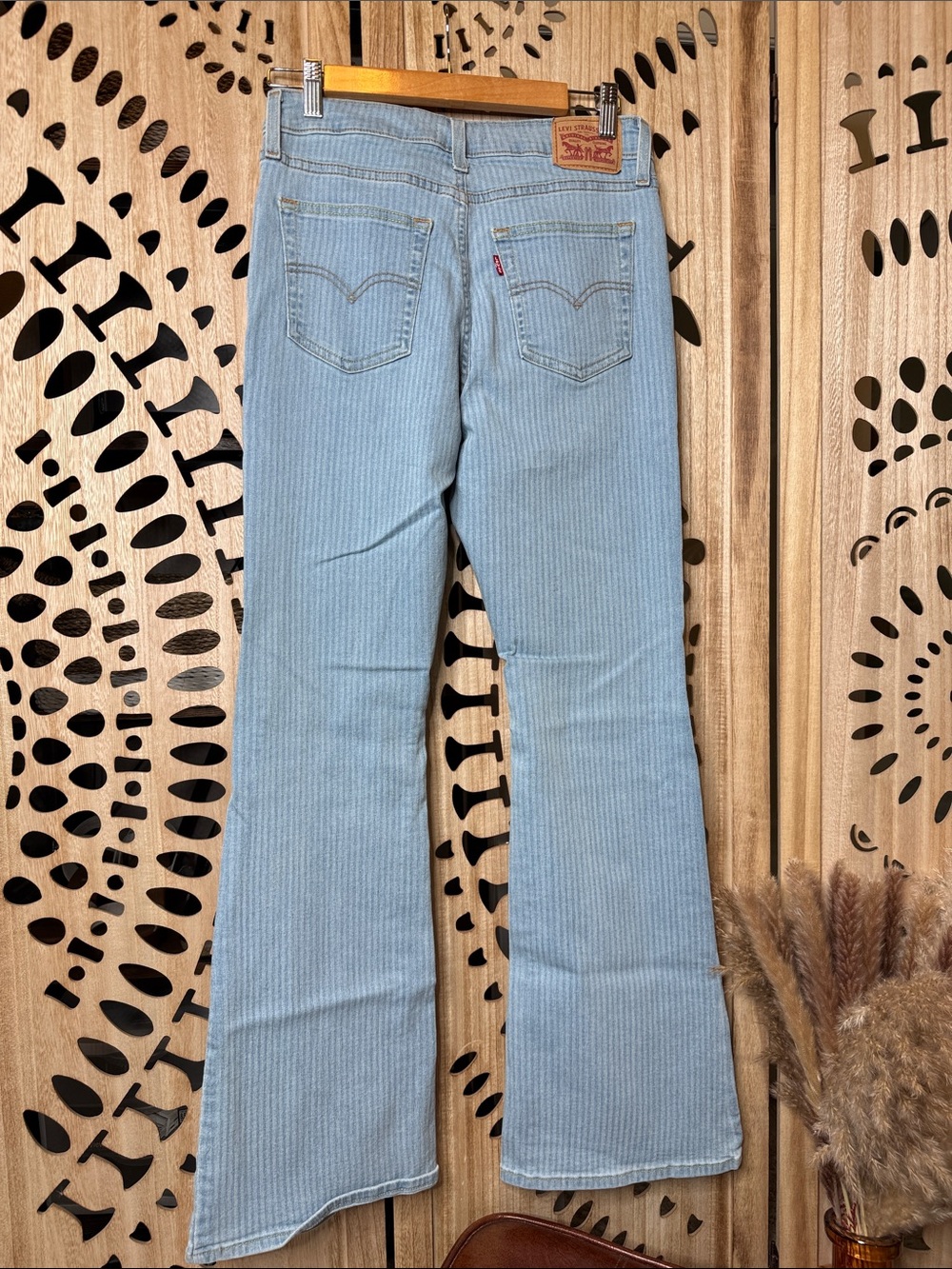 Levi's Light Blue striped Boot Cut Jeans